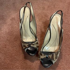 Kate Spade Animal Print Bow Heel